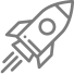 Icon depicting a rocket